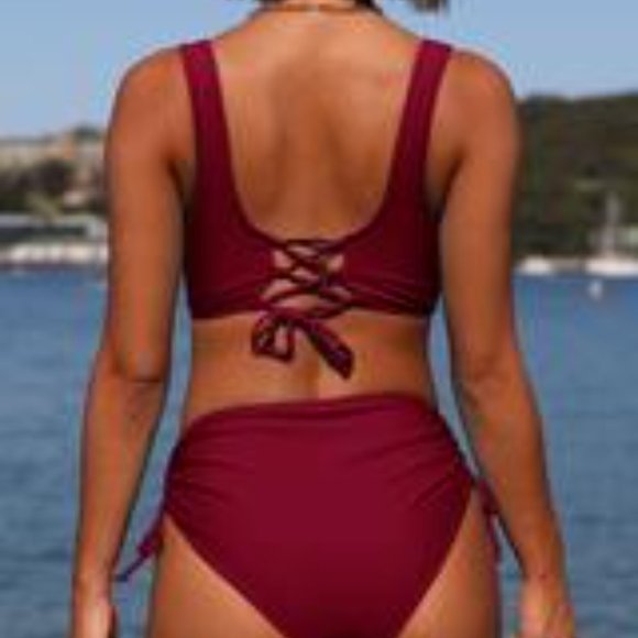 Beachsissi , wine color, size large, bikini - Picture 2 of 5
